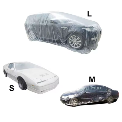 Wholesale Waterproof Manufacturer Plastic Disposable Universal Soft Clear Different Size Car Cover