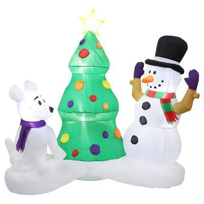 Christmas yard decor with Inflatable snow globe – Perfect for Xmas Decor