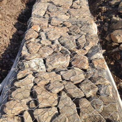 Hot Dip Galvanized Gabion Basket / 10x12cm Hexagonal Gabion Manufacturer photo-3