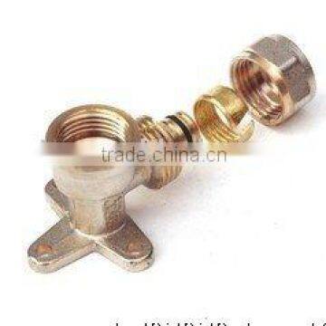 Compression brass pex-al-pex pipe fitting female seated elbow