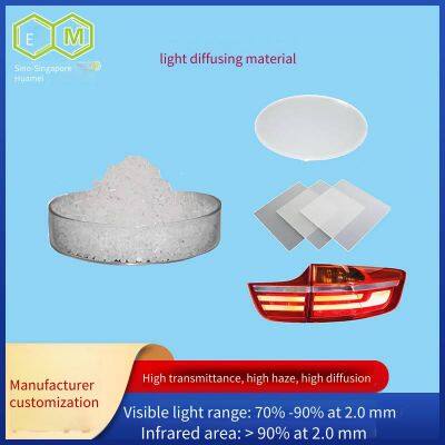 car lamp materials, transparent orange pc, modified pc materials, pure color, good base color, high light transmittance, customizable