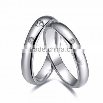 wholesale custom popular titanium stainless steel couples engagement wedding rings