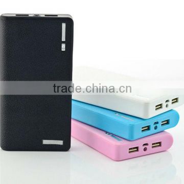 Best selling Factory price Double USB output wallet portable 12000mah power bank for smartphone