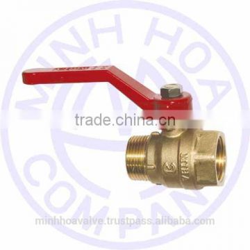 BRASS BALL VALVE WITH LEVER HANDLE MALE/FEMALE MIHA