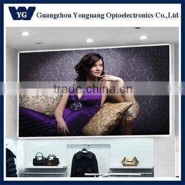 wall mounted frameless backlit fabric led light box/ fabric led poster light box