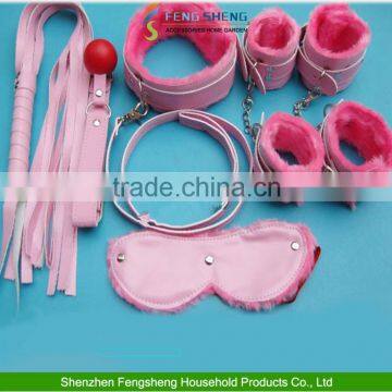 7pcs Pink Bondage Set Kit Whip Cuff Clamp Adult Fetish Beginner Sexy Toys Sets