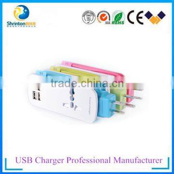 Two-in-One USB Travel Charge and home charger Single AC Port - Great for Charging all mobile phone and Ipad