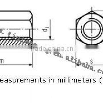 China Professional Supplier Low Price long hex coupling nuts