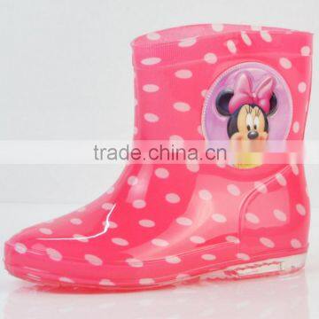 Fashion Cartoon Short Barrel Crystal Children Rainshoes Children Rain Boot photo-4