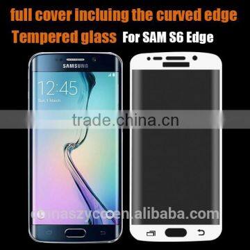Full Screen Coverage Tempered Anti-shock Glass Cover for Samsung Galaxy S6 s7 Edge Cover Edged Part Cuved Glass Protecive Film