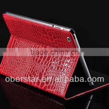 New Lofty Crocodile Grain Ultra-thin Smart Dormancy Shell Case For iPad2/3/4