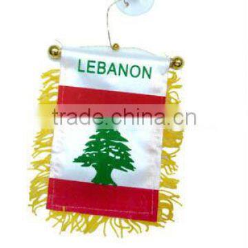 LEBANON car flags,Cheap custom plastic car window flag poles,fashion LEBANON car flags