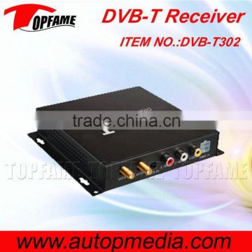 DVB-T302 Car DVB-T TV receiver box with dual antenna support speed 180-220km/h