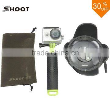 SHOOT Factory 2016 New Released Xiaomi Yi Action Camera Waterproof Floaty Monopod Dome Port Accessories Underwater Photography