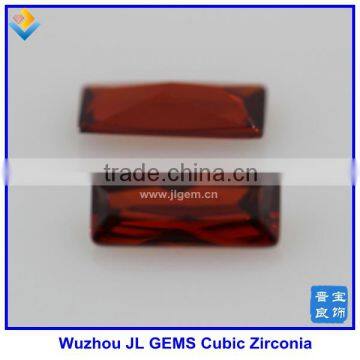 Hot sale rectangle garnet shape Cut bead of cz gemstone