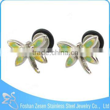 Wholesale Cheap Surgical Steel Dragonfly Stud Earrings