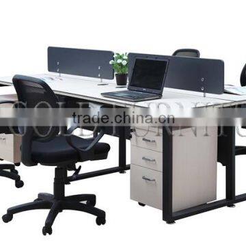 Simple but Most Fashionable Office Workstation for Four Office Staff(SZ-WSL329)