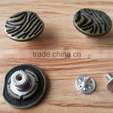 Oxy Brass Color Metal Jeans Button For Jacket and Jeans Clothes -- J1540 photo-3