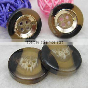 Sedex Audited Factory 2 Pillar Zamac Polyester Button, Vacuum Plating Polyester Button photo-3
