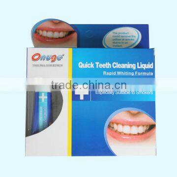 Professional effect teeth whitening liquid with bleaching gel for home use