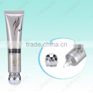 clear plastic packaging tube for cosmetic cream with special screw cap