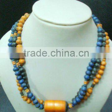 Colored Wood Costume Jewellery Necklace