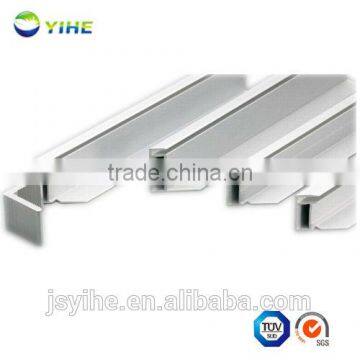 silver white anodized aluminum profile for solar frame/extruded aluminum profile solar panel frame