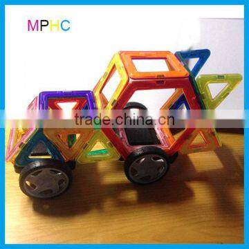 Environmental Magnet Toy Plastic Magnetic Connecting Building Blocks for Kids