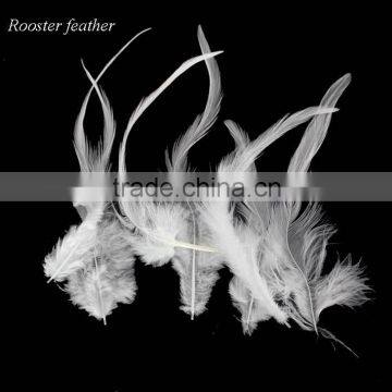 Wholesale white rooster saddle feather