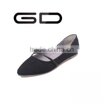 Navy pointy toe texturing flat shoes Women ballet flats footwear Fancy flat navy shoes for women