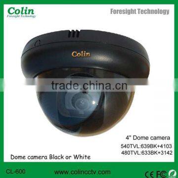 1/3-inch CCTV plastic dome housing camera in white or black color with 700 resolution,CCTV camera made in China