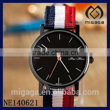 fashion sporty nylon wristwatches countries' flag nylon strap wristwatches