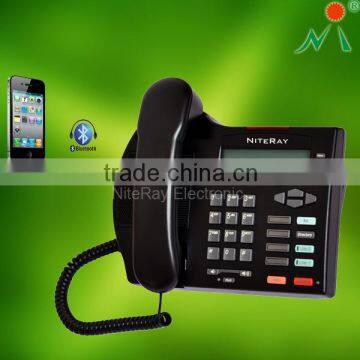 Novelty corded phone support bluetooth connect to mobile for home /business