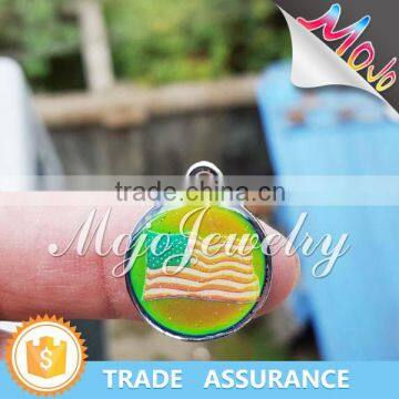 2016 New Fashions Trends UV Printed U.S. Flag Mood Charms Cheap photo-3