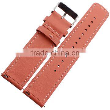 2015 New Style 22mm Black Orange Pink Leather Watch Strap Wholesale 3pcs photo-4