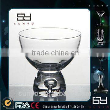 Fashion ice cream cup goblet mug multi color glass for pub