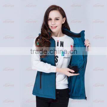 KCFIR far infrared rechargeable women heated vest with 5200 mah li battery is women heated vest