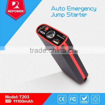 12000mAh long life time emergency car multi-function jump starter power bank