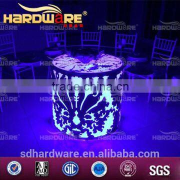 Stainless Steel and Glass Half Round Bar Table / Used Bar Tables photo-5