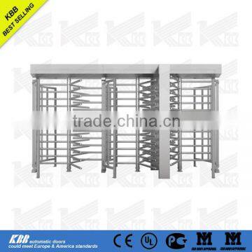 full height turnstile with stainless steel surface