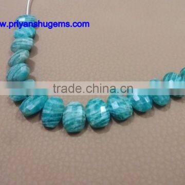 Amazonite Hand Made 10*14 mm Faceted Oval Shape, 6" Strand Length 100% Natural Gemstones photo-4