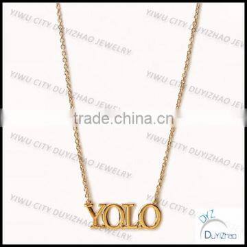 YOLO pendant necklace cheap necklace fashion jewelry