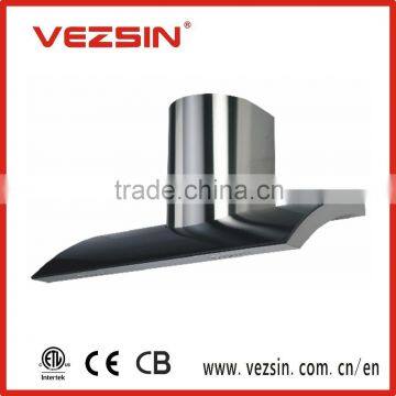 wall mounted range hood with tempered glass