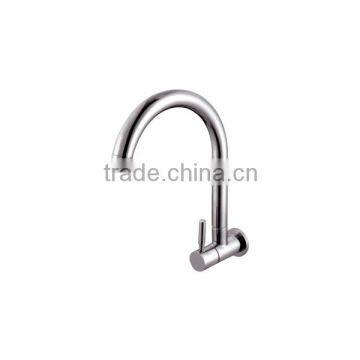 New Design Cold Water Tap Gooseneck Bibcock Chrome Brass Faucets Bathroom Equipment