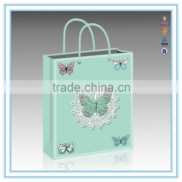 2015 custom new design paper bag gift & butterfly gift paper bag