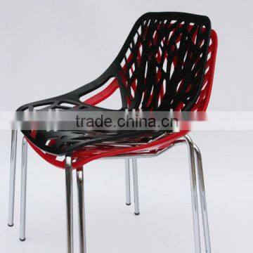 outdoor furniture bright-colored dendritick PP back plastic leisure garden chair 1195