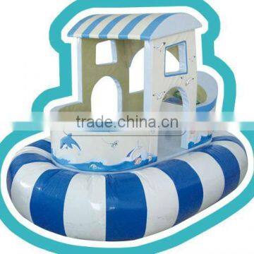 Cheer Amusement children indoor Electronic Softpaly rotate boat