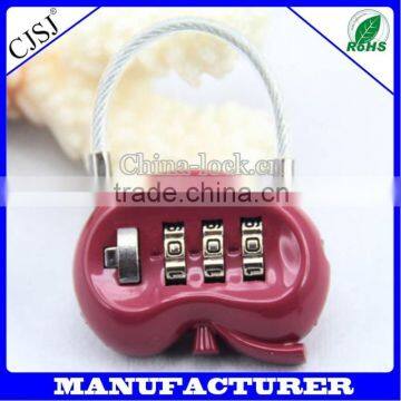 High quality Zin Alloy changeable combination lock,combination padlock,kidney shape digital lock, CH-138