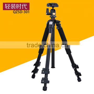 Q301Qingzhuang 2016 new portable low price camera tripod with gimbal damping ballhead digital aluminum photographic tripod Q555