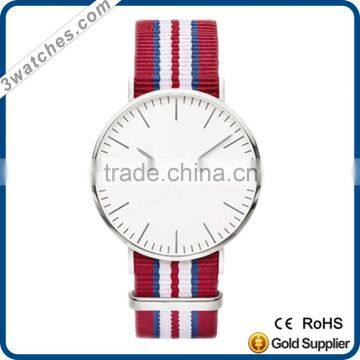 charm style nylon watch stainless steel watch fashion nato nylon strap watch quartz watch